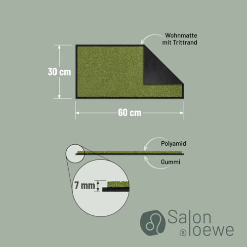 Salonloewe Salbei Läufer 30 x 60 cm