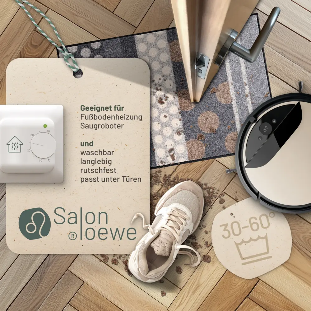 Salonloewe Glamour Dots grau Teppich 50 x 75 cm 2 Salonloewe Glamour Dots grau Teppich 50 x 75 cm – Bild 3