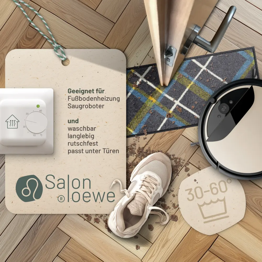 Salonloewe Bente grey-yellow Schuhabstellmatte 30 x 100 cm 2 Salonloewe Bente grey-yellow Schuhabstellmatte 30 x 100 cm – Bild 3
