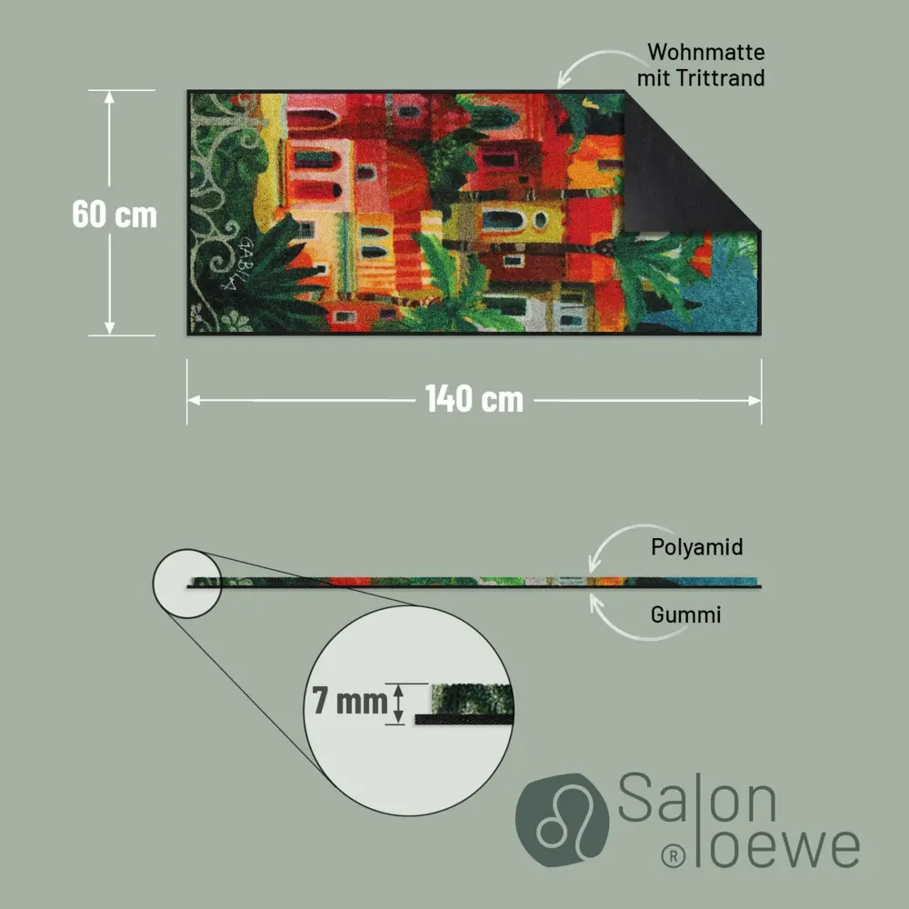 Salonloewe Palm Piazza Eingangsmatte 60 x 140 cm 3 Salonloewe Palm Piazza Eingangsmatte 60 x 140 cm – Bild 4