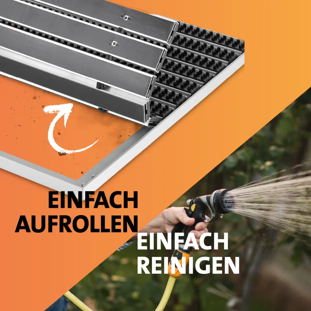 SWmat Alu Bürsten Eingangsmatte zum Einbauen mit Rahmen Anthrazit 100 x 80 cm – Bild 5