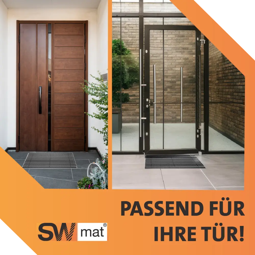 SWmat Alu Bürsten Eingangsmatte zum Einbauen mit Rahmen Anthrazit 100 x 80 cm – Bild 7