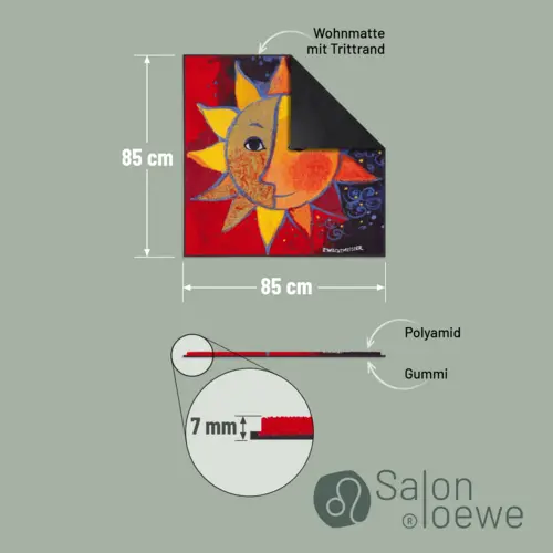 Salonloewe Sole Nuovo Halb rund 85 x 85 cm 8 B0057G0DWCPT03 de DE