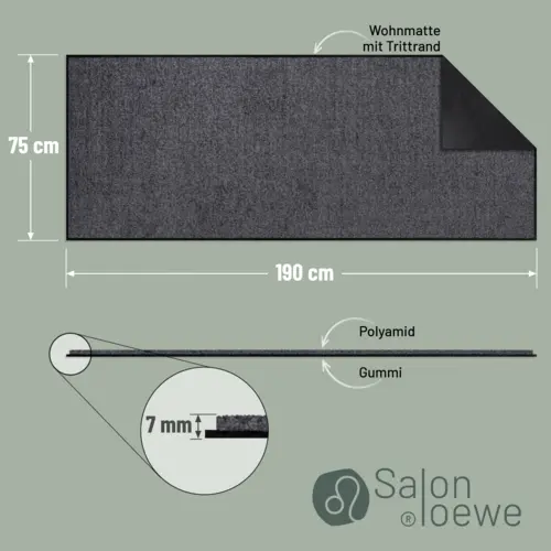 Salonloewe Anthrazit Läufer 75 x 190 cm 8 B005D6BYXIPT03 de DE