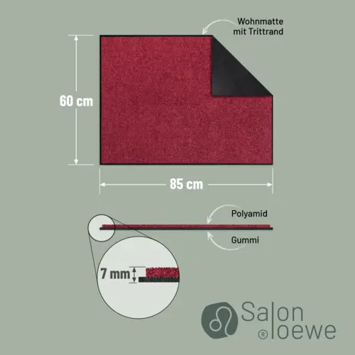 Salonloewe Weinrot Teppich 60 x 85 cm 8 B00AGMKCLYPT03 de DE
