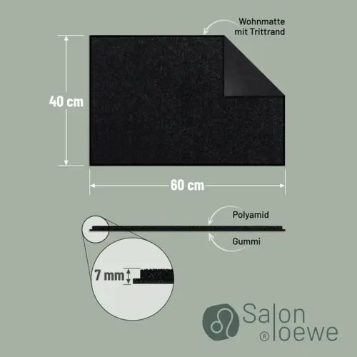 Salonloewe Schwarz Läufer 40 x 60 cm 7 B00CTZCQTMPT03 de DE