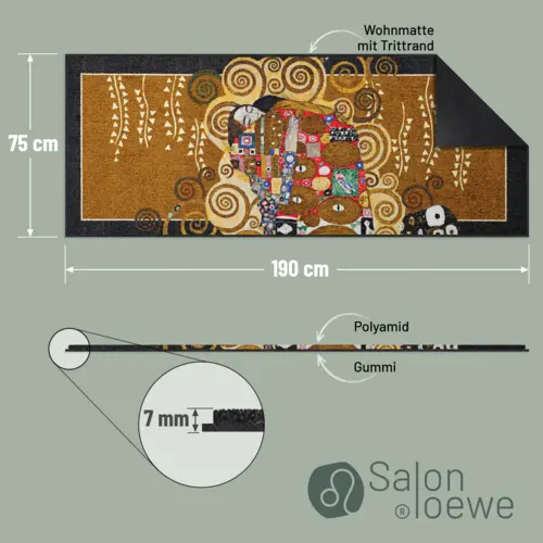 Salonloewe Die Erfüllung melange Läufer 75 x 190 cm 8 B07H6XW97QPT03 de DE