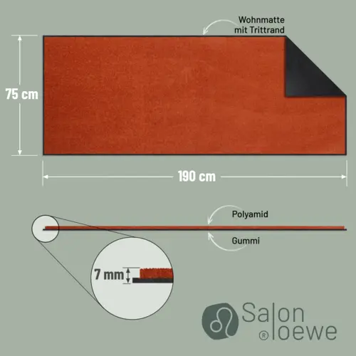 Salonloewe Cayenne Halb rund 75 x 190 cm 8 B086DN1YYMPT03 de DE