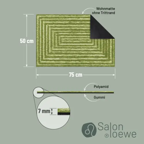Salonloewe Damaris tricolor bamboo Sonderform 50 x 75 cm 8 B08ZMFV8LJPT03 de DE