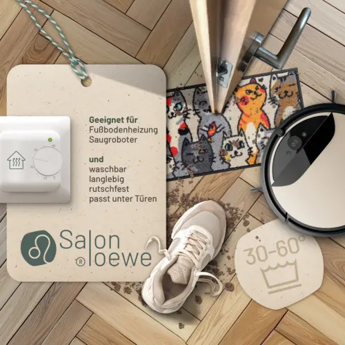 Salonloewe Kitty People Eingangsmatte 30 x 75 cm 7 B0BTY4SFM5PT02 de DE