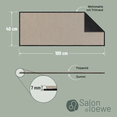 Salonloewe Sand Teppich 40 x 100 cm 7 B0CW1W89MBPT03 de DE