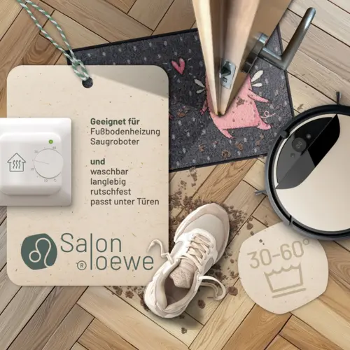 Salonloewe Love Pigs grey Eingangsmatte 45 x 70 cm 6 B0GNMZN9WKPT02 de DE