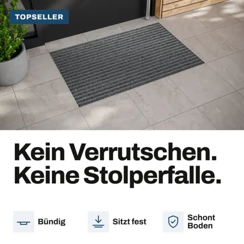 Eingelassene Fußmatte für Innen nach Maß - Ripseinlage - Alu Anthrazit 22 mm 22 portagard i mobil 01 hero de DE