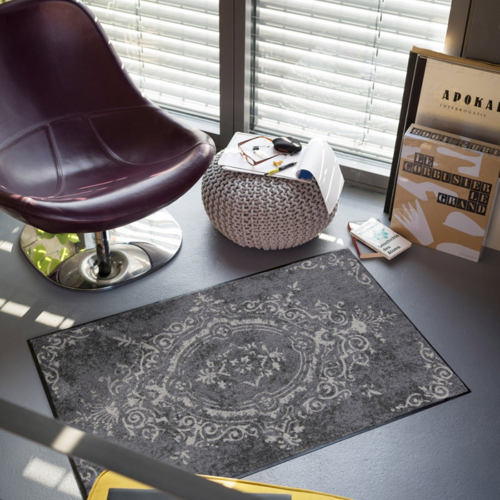 Salonloewe Amira grey Halb rund 75 x 120 cm