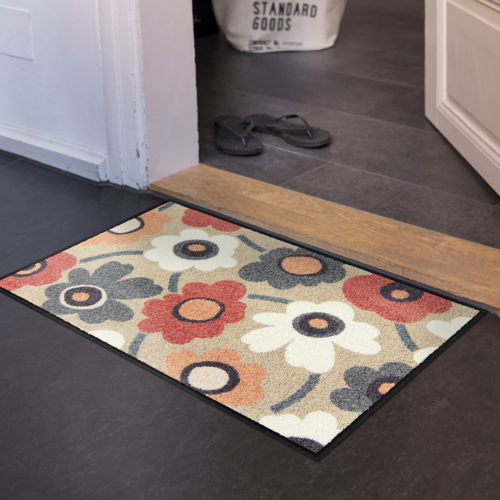 Salonloewe Blooming Harmony blue-rose Tapis d'entrée 50 x 75 cm