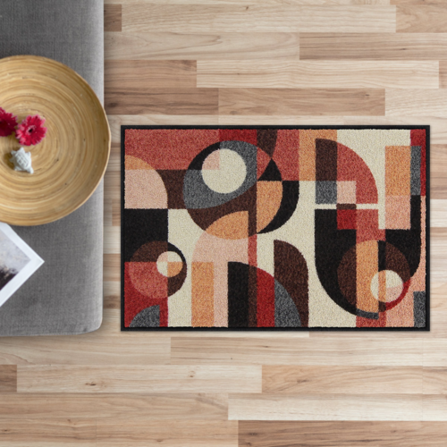 Salonloewe Clockwork rose-blue Entrance mat 50 x 75 cm