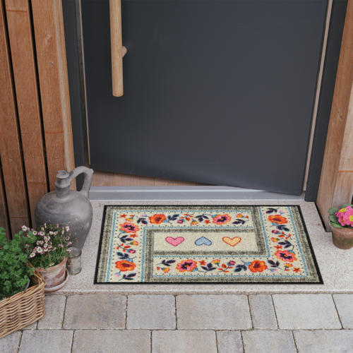 Salonloewe Floral Boho Hearts Tapis d'entrée 50 x 75 cm