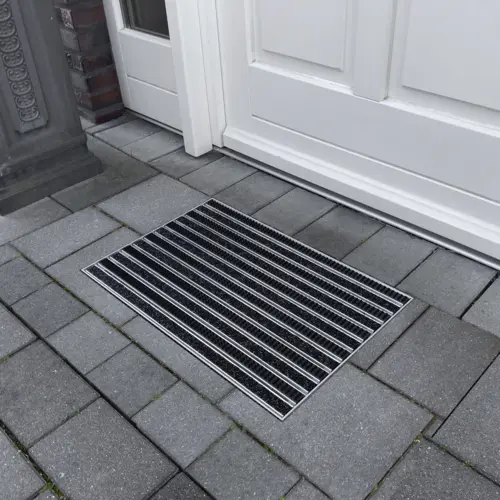 Recessed doormat for Indoor & Outdoor - Ribbed & Triple Brushes - Light Grey - 12 mm 19 IM0054022