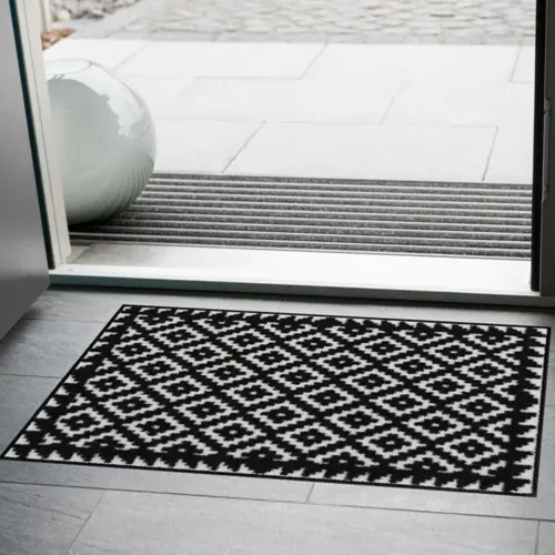 Salonloewe Tabuk Black & White Entreemat 50 x 75 cm 2 Salonloewe Tabuk Black & White Entreemat 50 x 75 cm - Afbeelding 3