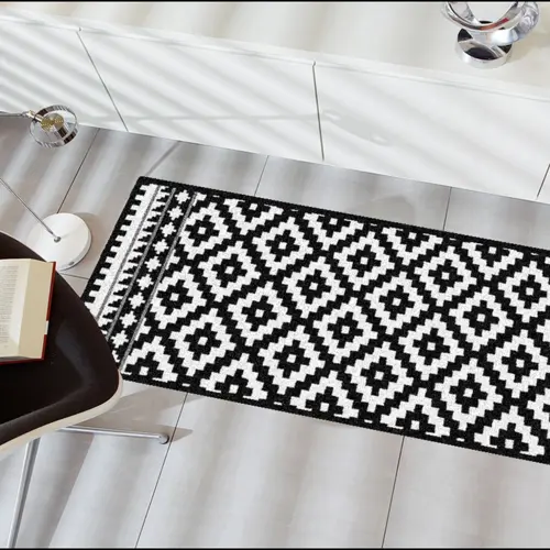 Salonloewe Tabuk Black & White Teppich 60 x 180 cm 6 Salonloewe Tabuk Black & White Teppich 60 x 180 cm – Bild 7