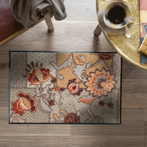 Salonloewe Bohemian Patch taupe Tapis d'entrée 50 x 75 cm 2 Salonloewe Bohemian Patch taupe Tapis d'entrée 50 x 75 cm – Image 3