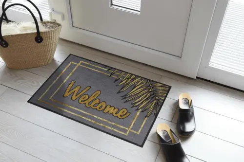 Salonloewe Welcome Gold Leaves Eingangsmatte 50 x 75 cm 4 Salonloewe Welcome Gold Leaves Eingangsmatte 50 x 75 cm – Bild 5