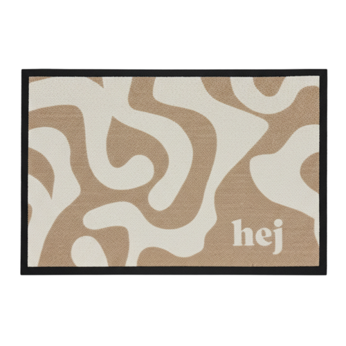 Paillasson design lavable HEJ en beige -  - 40 x 60 cm