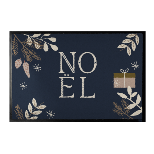 Design Fußmatte Weihnachten NOEL in Dunkelblau – 50 x 75 cm
