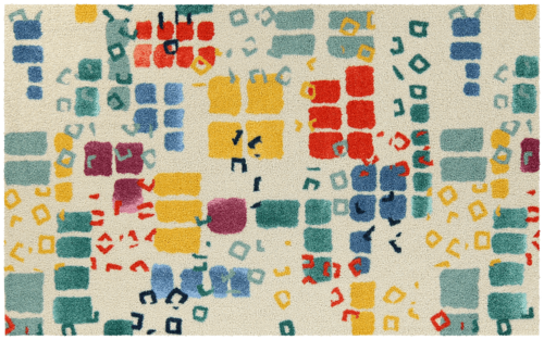 Alfombra ligera Salonloewe Funky Cubes 75 x 120 cm