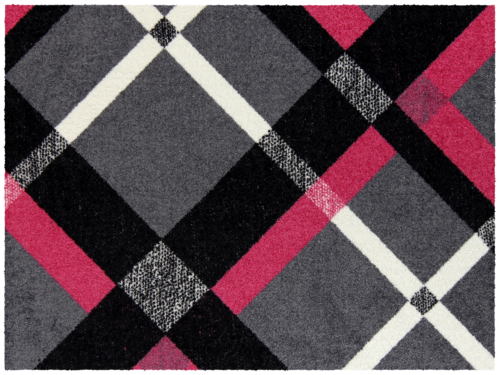 Alfombra Salonloewe Bente gris-magenta 75 x 100 cm