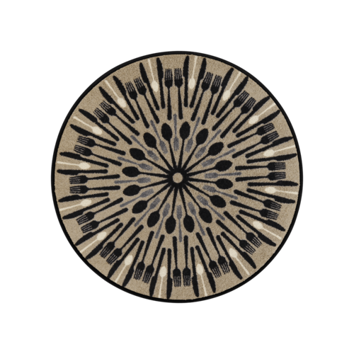 Salonloewe Table Mandala beige Rotondo 85 x 85 cm