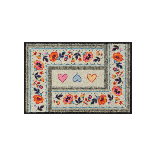 Salonloewe Floral Boho Hearts Tapis d'entrée 50 x 75 cm