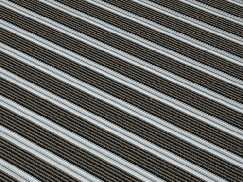 Alfombra cerrada para instalación interior - ribete y borde raspador - plata-Al Cebra 12 mm