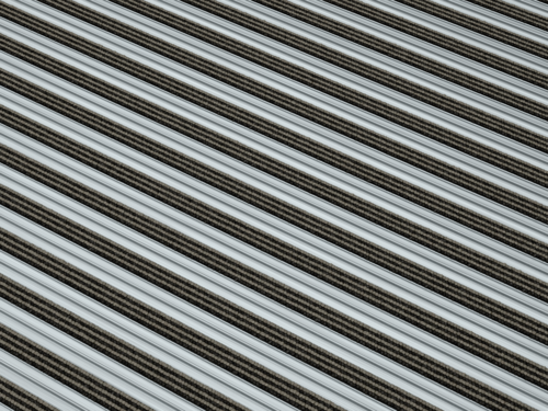 Alfombra cerrada para instalación interior - ribete y borde raspador - plata-Al Cebra 12 mm