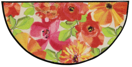 Salonloewe Flower Bed beige-red Sonderform 42 x 85 cm