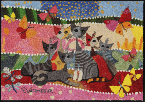 Alfombra de Rayas de Color Salonloewe 60 x 85 cm
