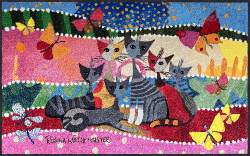 Alfombra de Rayas de Color Salonloewe 75 x 120 cm