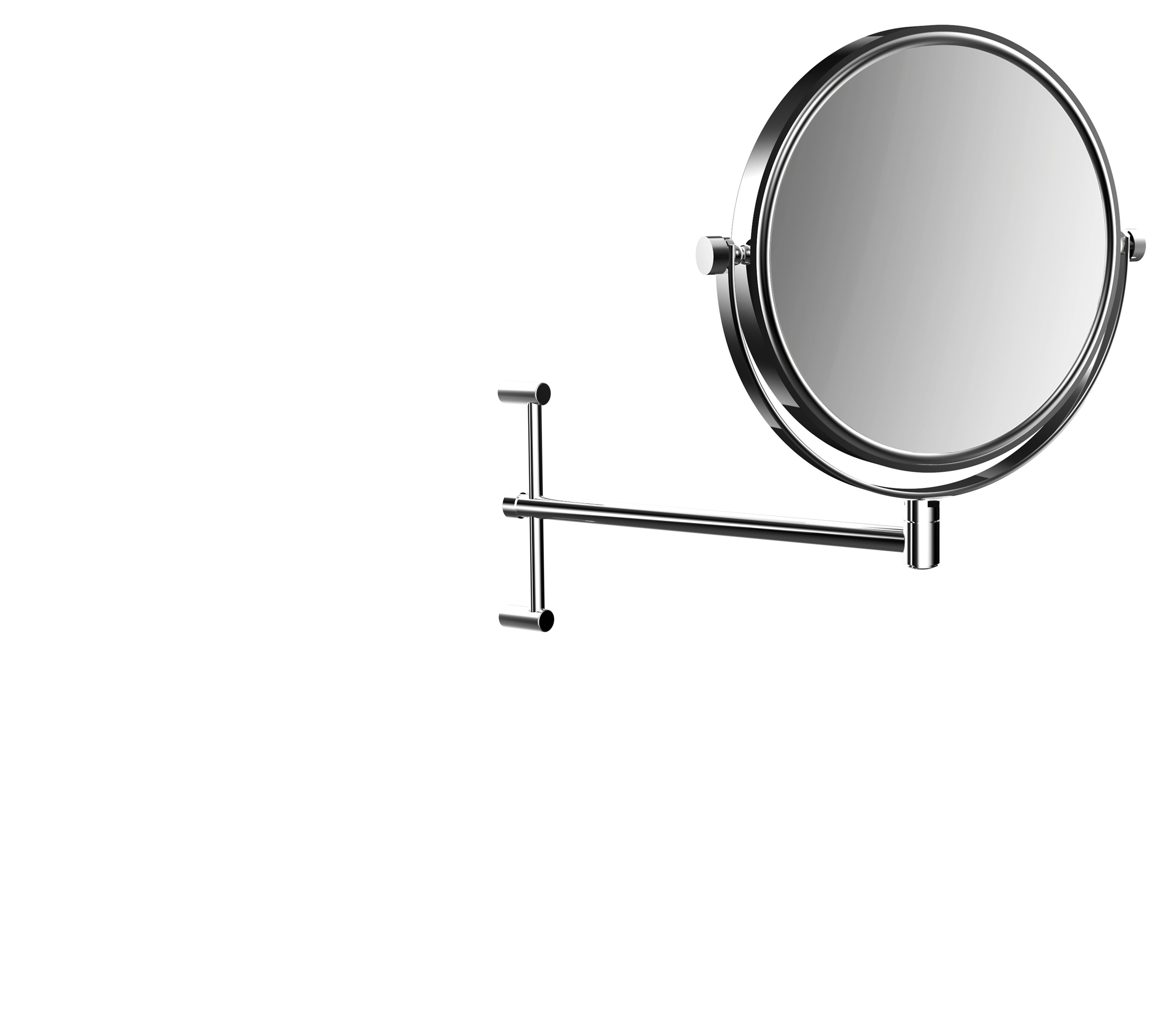 Frasco Sential Wandspiegel, 3-fach, rund, Ø 200 mm Chrom 20 cm 1 armig / höhenverstellbar