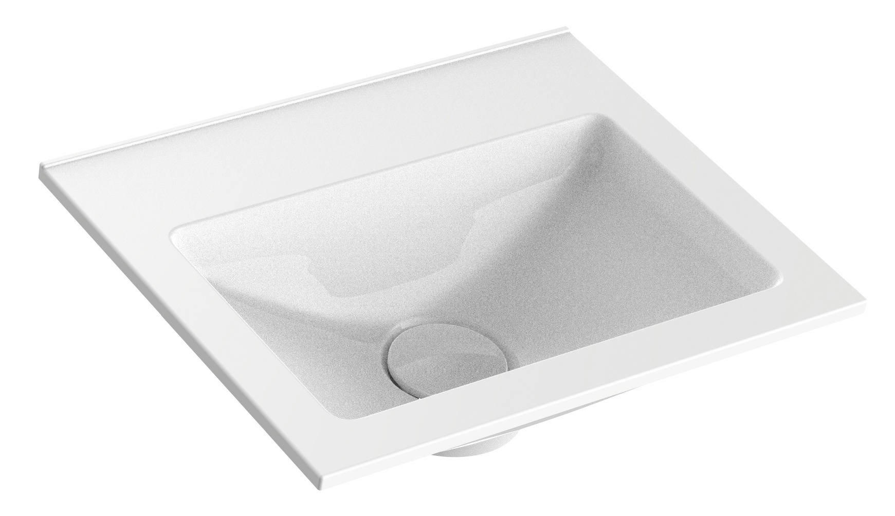 Frasco Centric Gäste-Waschtisch (Mineralguss) 40 cm Ohne Hahnloch