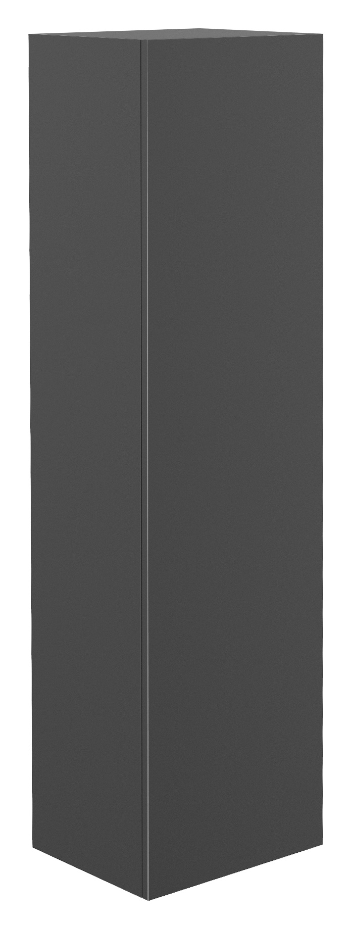 Frasco Centric Hochschrank mit Holztür Schwarz (matt) 150 cm Mit Holztür