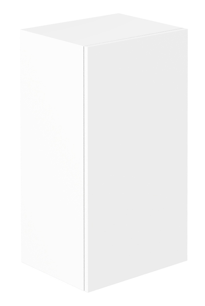 Frasco Centric Hochschrank mit Holztür Weiß matt 75 cm Mit Holztür
