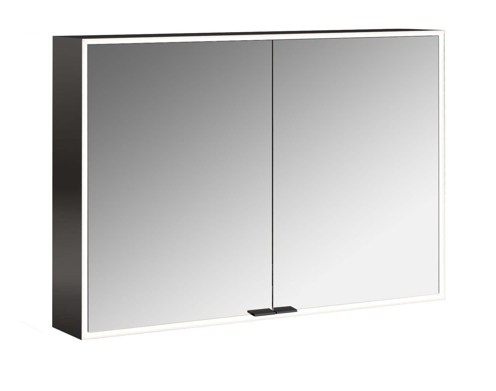 Frasco Centric LED-Spiegelschrank IP 20 Schwarz 100 cm Aufputz