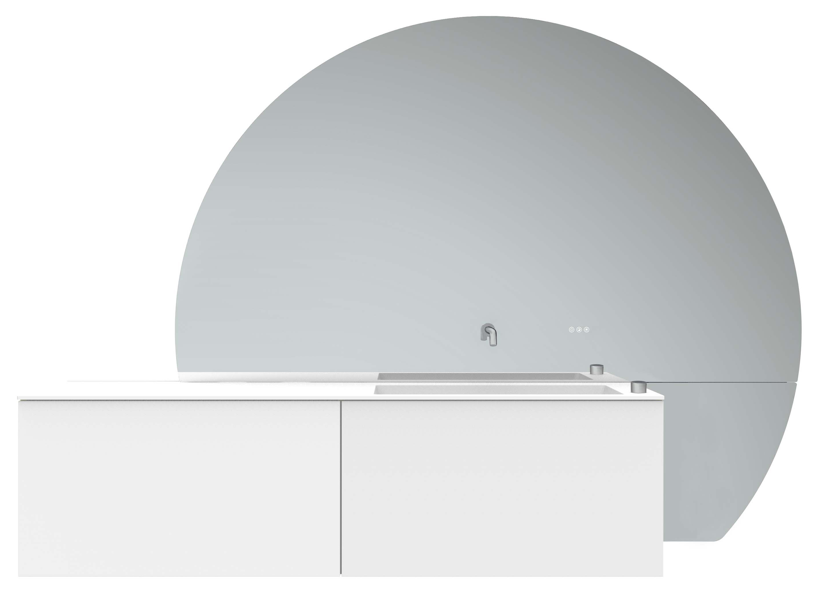 Frasco The Face Weiß Chrom 208 cm Ausführung rechts