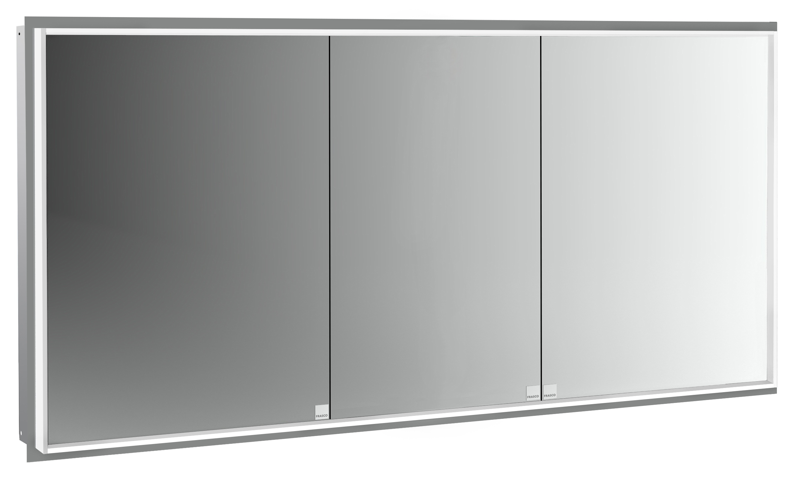 Frasco Centric Deep LED-Spiegelschrank IP 20 Aluminium 140 cm Unterputz