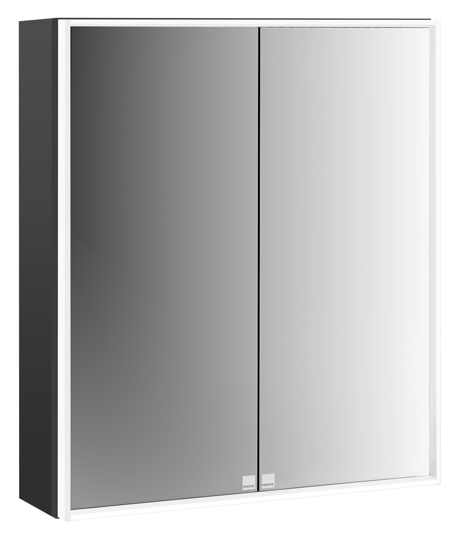 Frasco Centric Deep LED-Spiegelschrank IP 20 Schwarz 60 cm Aufputz