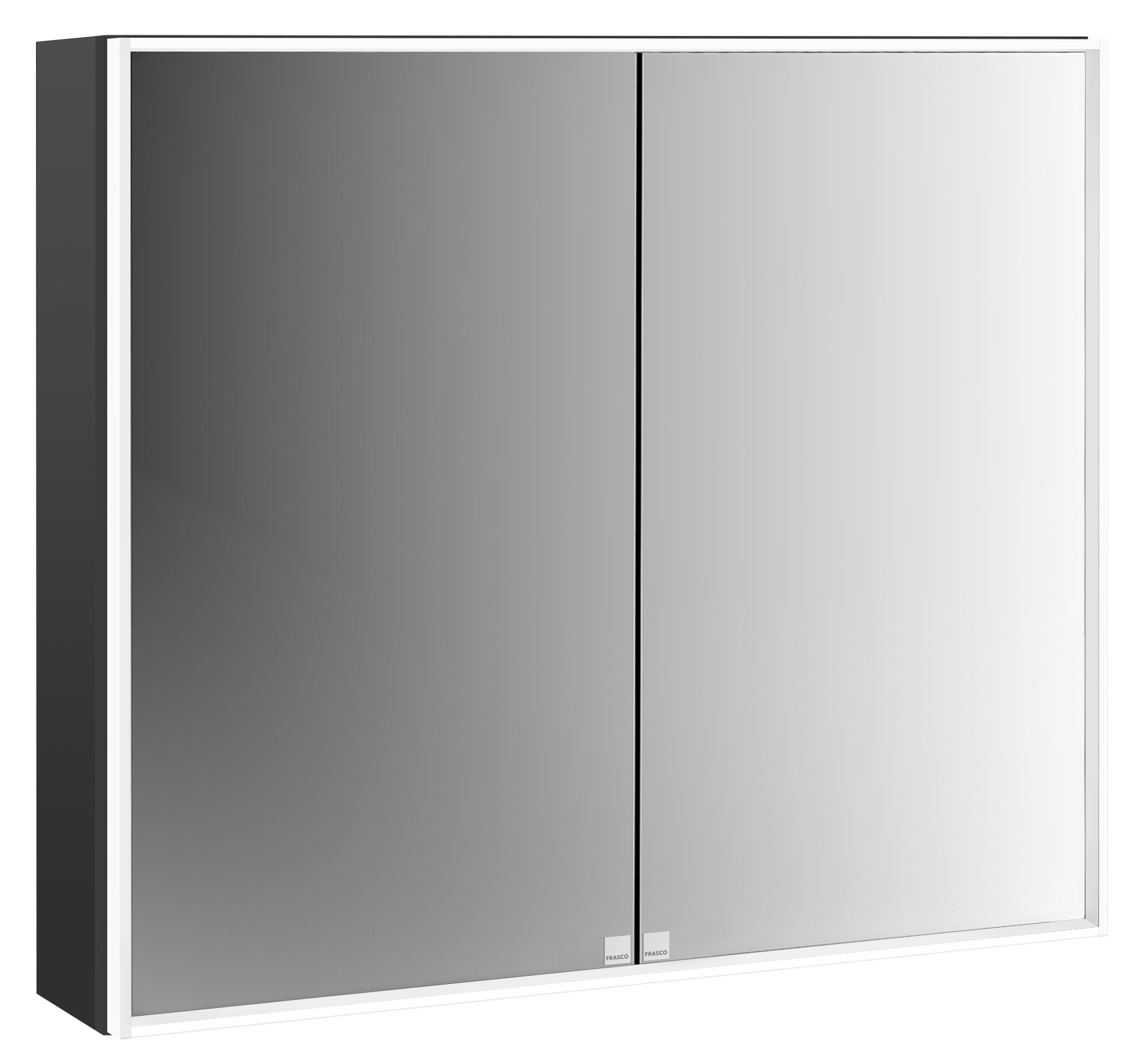 Frasco Centric Deep LED-Spiegelschrank IP 20 Schwarz 80 cm Aufputz