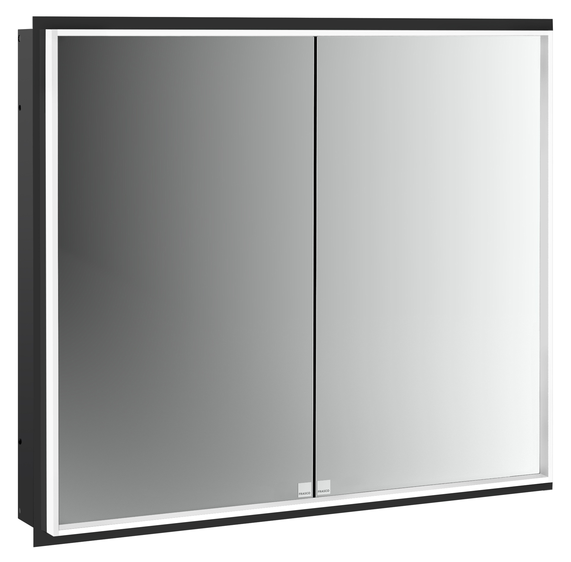 Frasco Centric Deep LED-Spiegelschrank IP 20 Schwarz 80 cm Unterputz