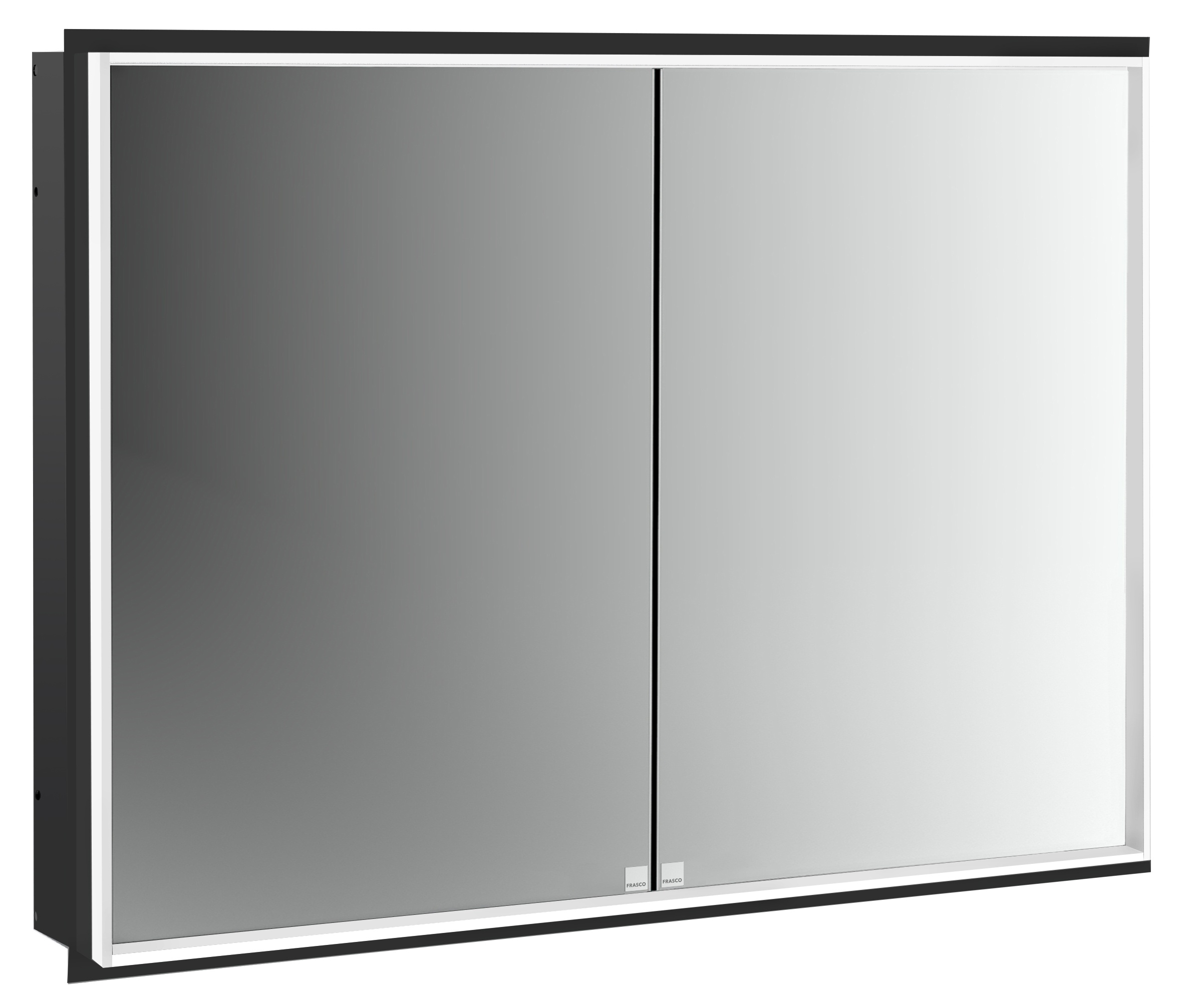 Frasco Centric Deep LED-Spiegelschrank IP 20 Schwarz 100 cm Unterputz