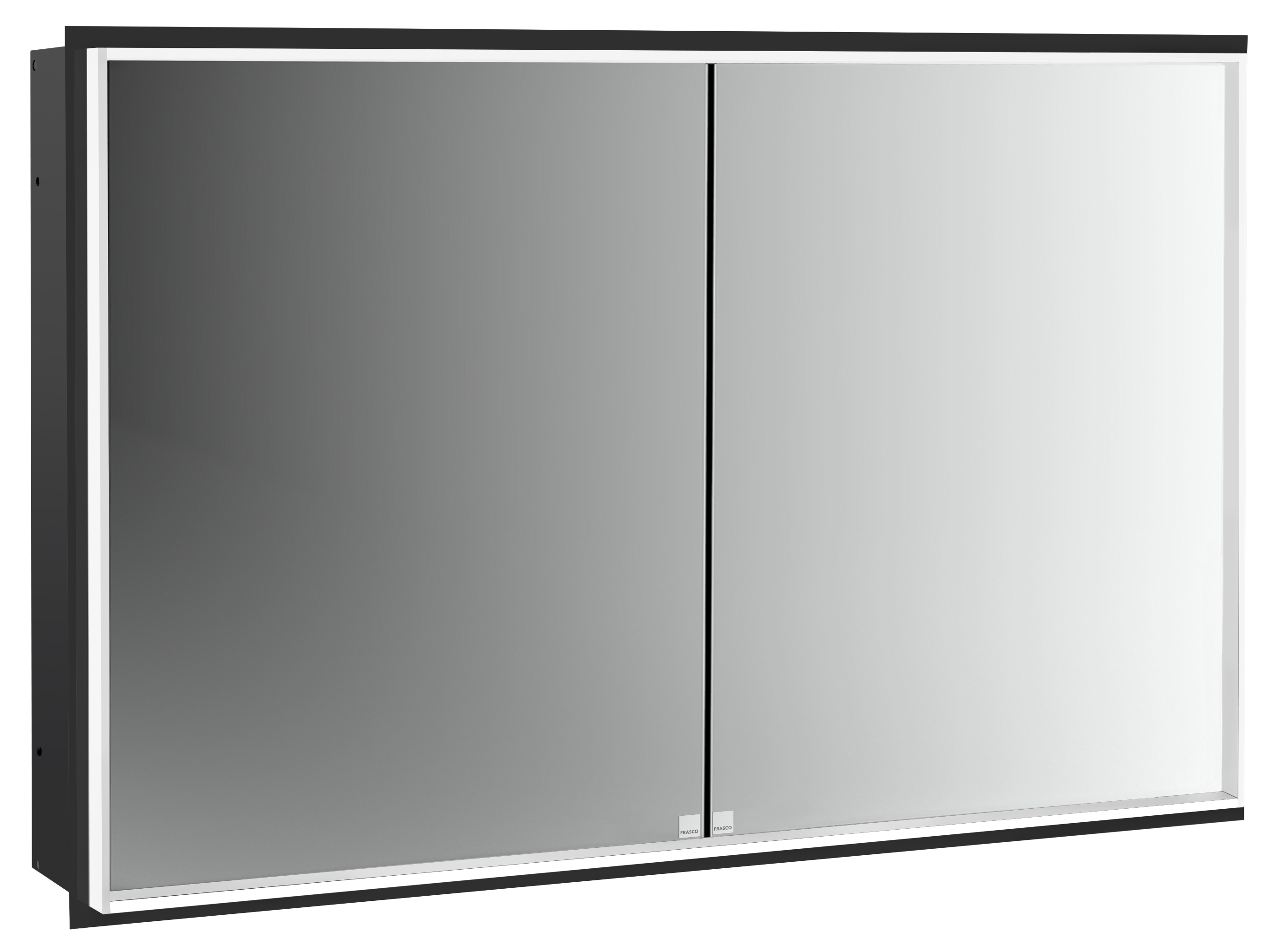 Frasco Centric Deep LED-Spiegelschrank IP 20 Schwarz 120 cm Unterputz