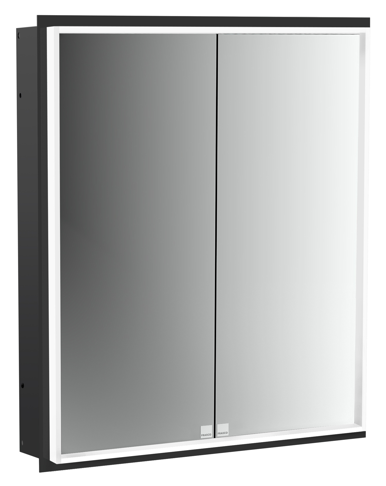 Frasco Centric Deep LED-Spiegelschrank IP 20 Schwarz 60 cm Unterputz